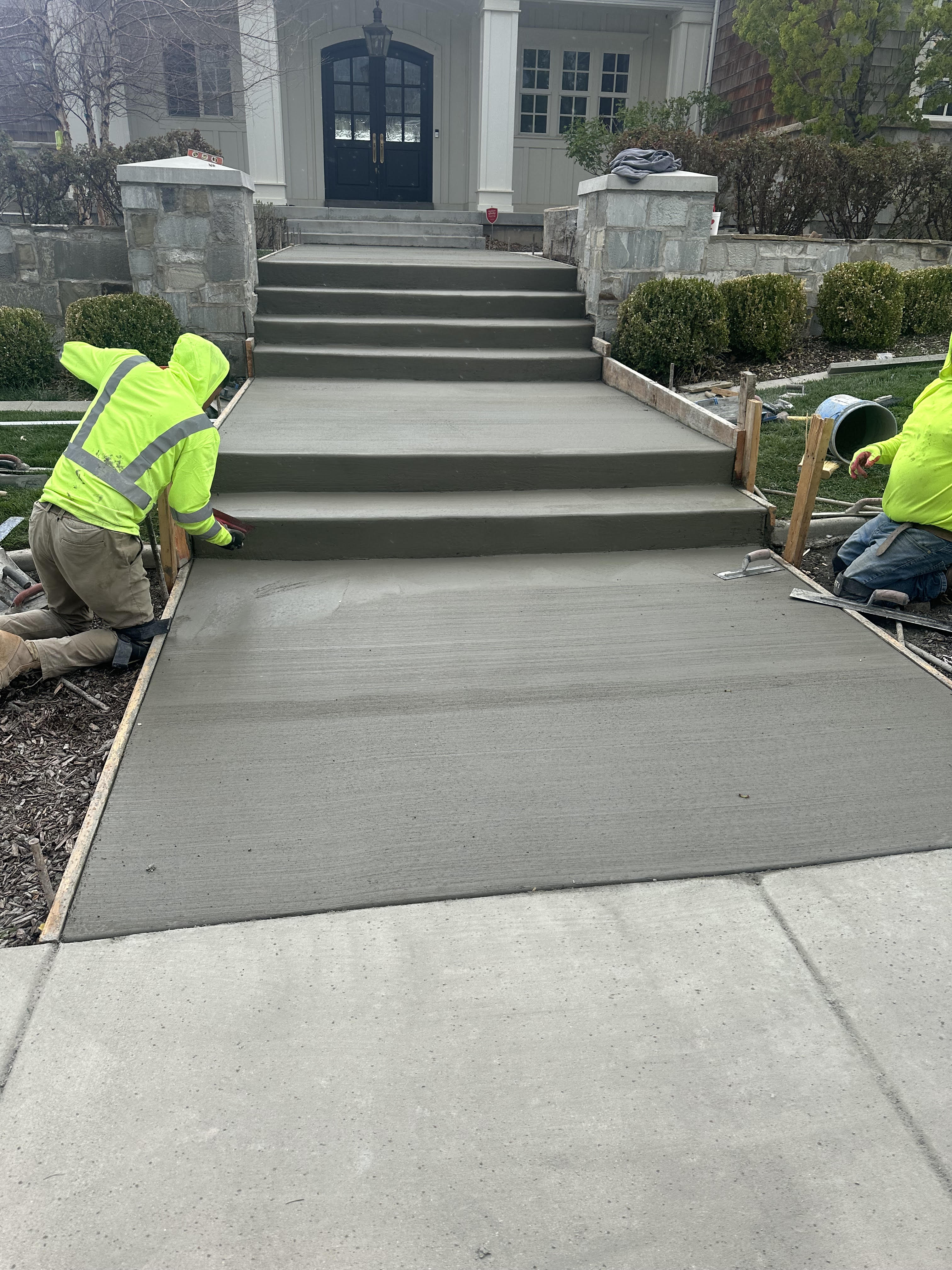 Concrete Stairs Front of Home in Harriman