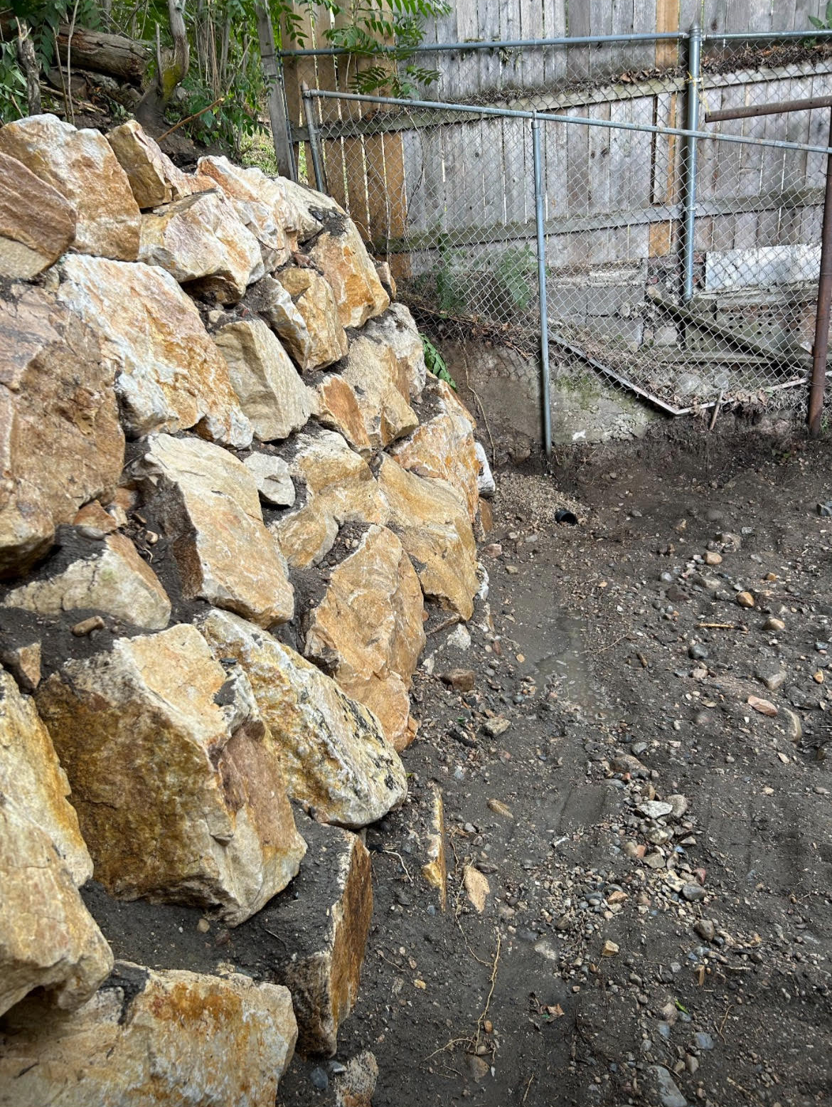 Rock Retaining Wall