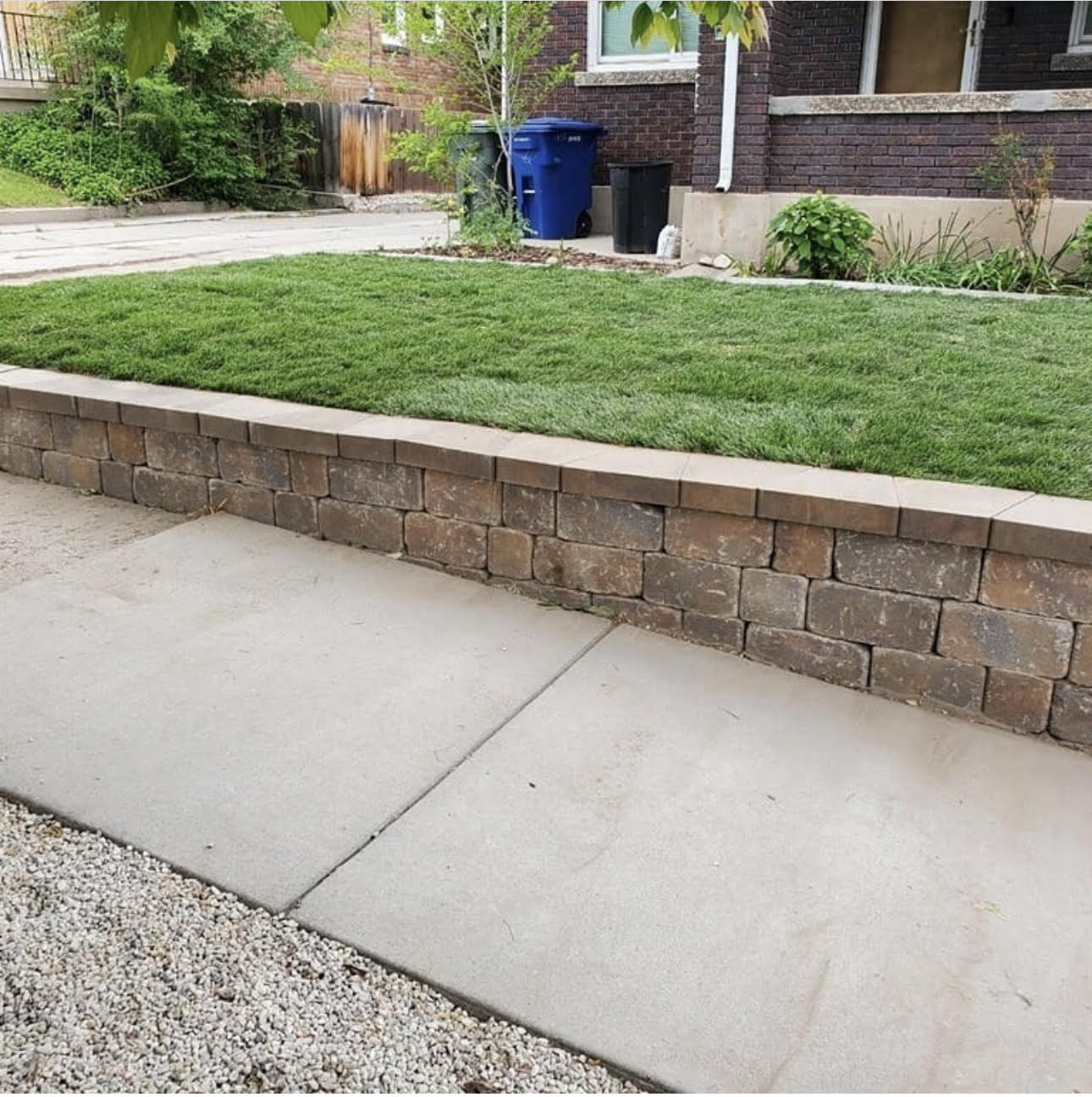 Outdoor Brick Retaining Wall