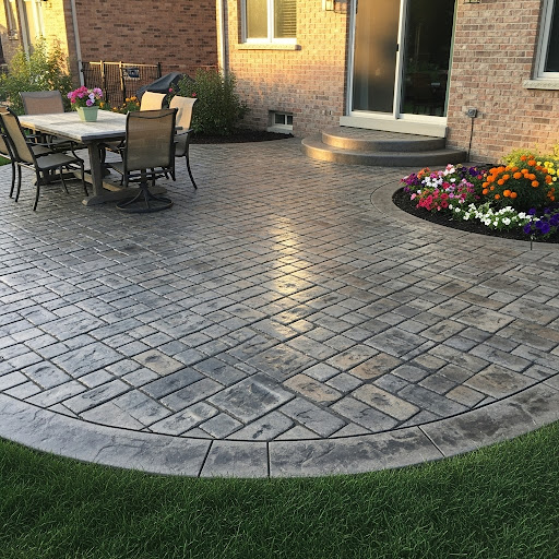 Beautiful Stamped Concrete Patio Installation in Midvale