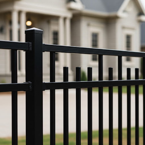 Flat bar iron fence