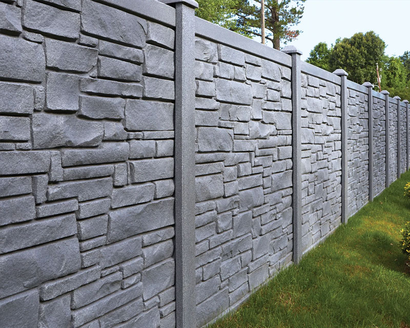 SimTek Stone Fence Installation