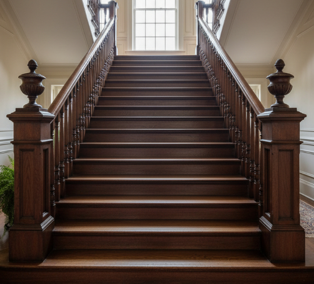 Elegant Straight Staircase in Midvale