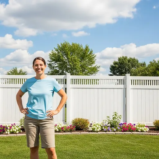 Vinyl Fence Line in Midvale