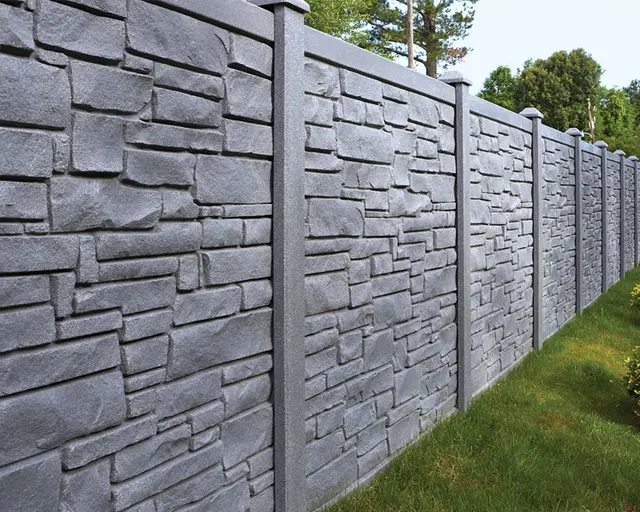 SimTek Stone Fence Installation